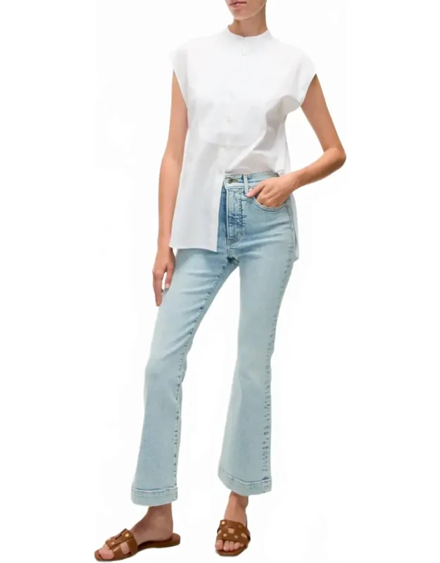 High Rise Ankle Flare Jeans