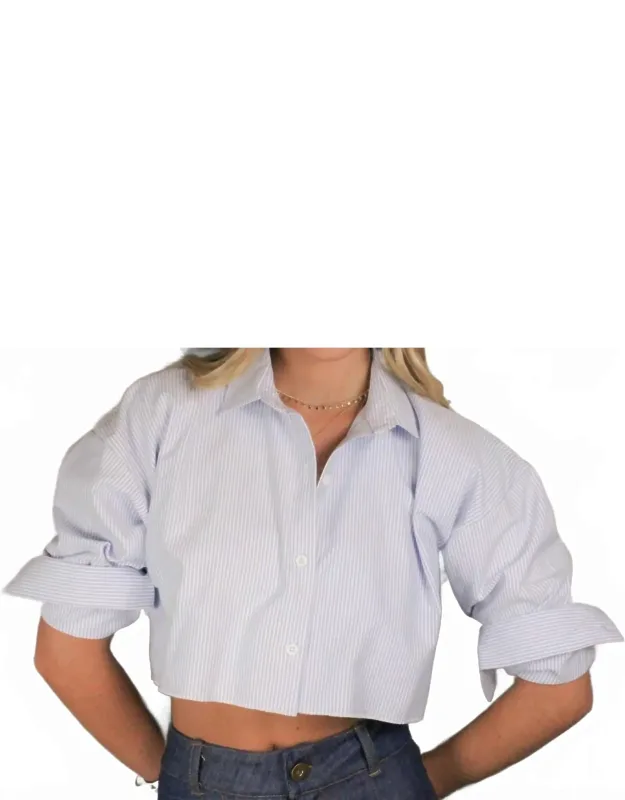 Button Down Crop Top