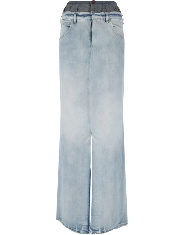 Anonimity Of The Lining Denim Maxi Skirt