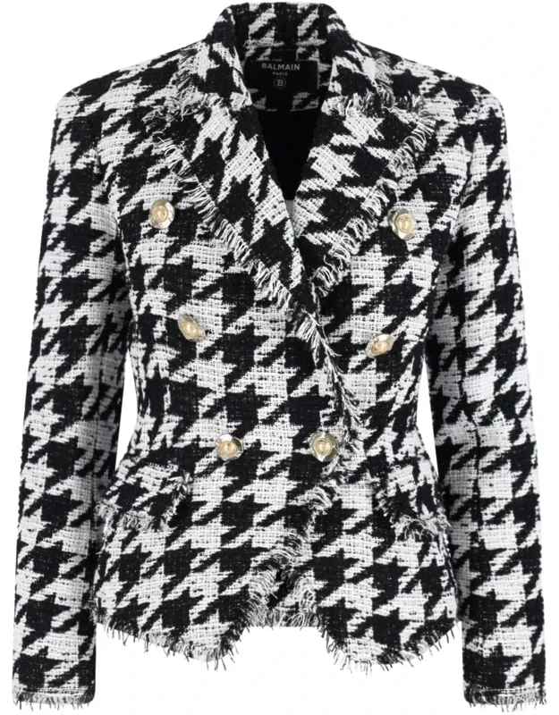 Double-breasted Tweed Blazer