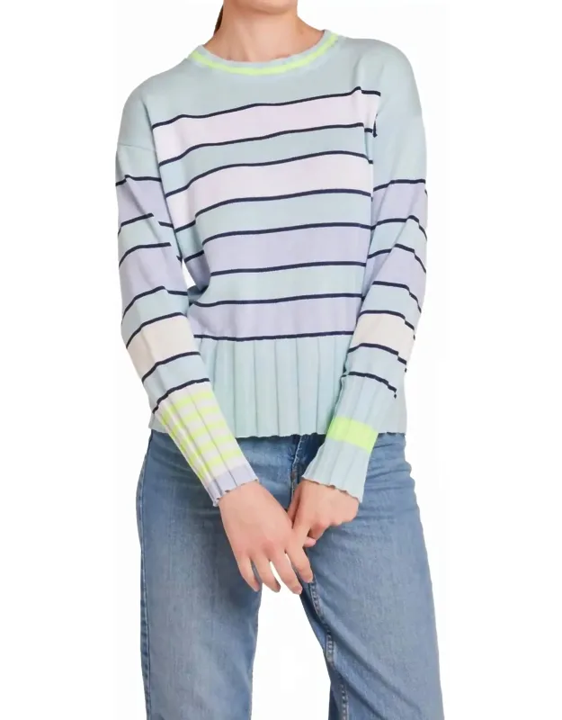Ocean Stripe Crew Sweater