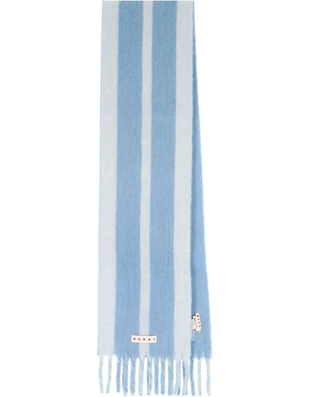 Striped Logo Scarf