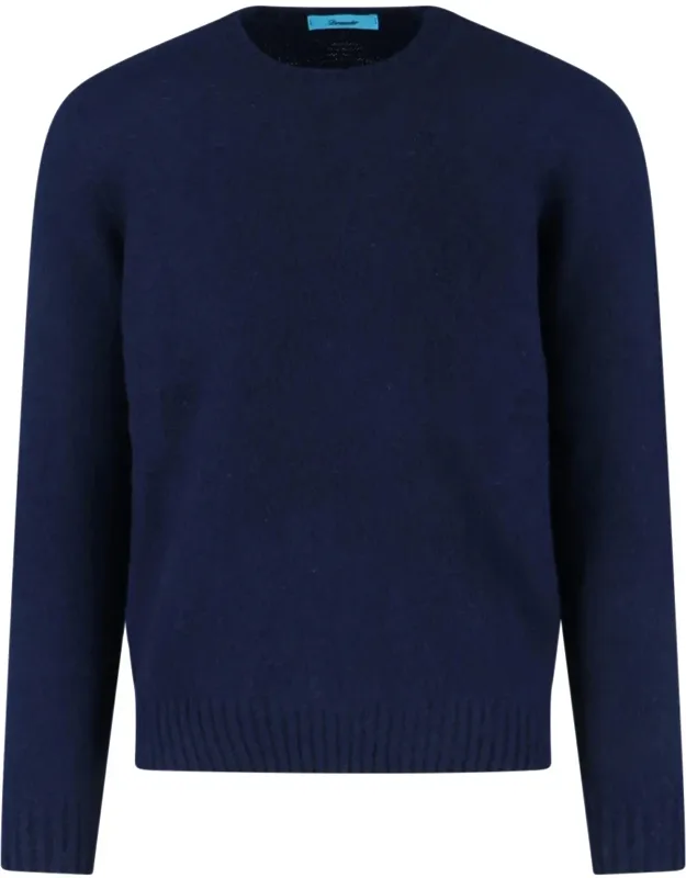Sweater With Crew Neck And Ribbed Trims