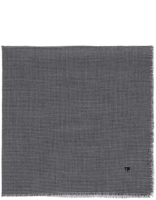 Houndstooth Wool Scarf