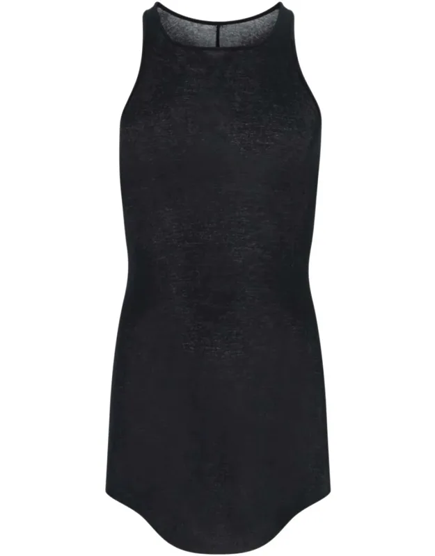 Classic Tank Top With Curved Hem