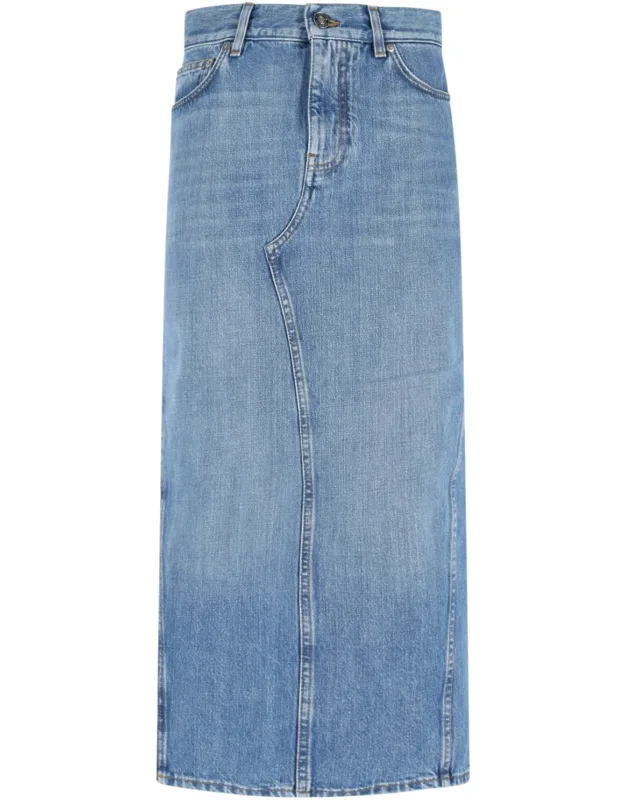 Denim Midi Skirt