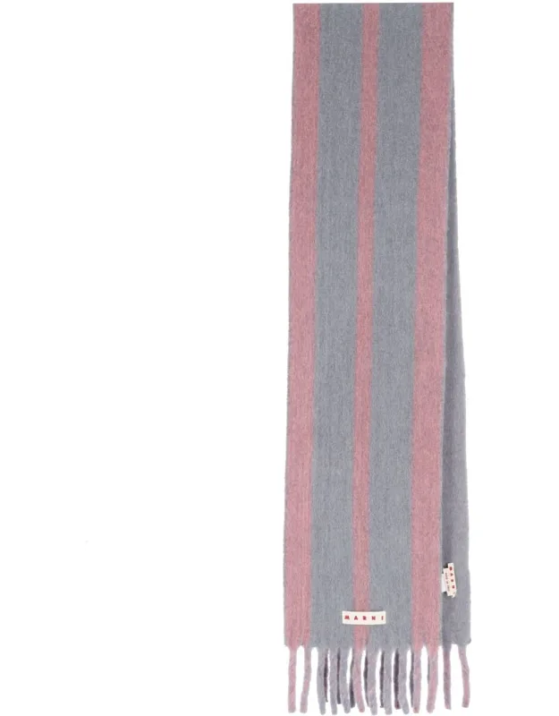 Striped Logo Scarf