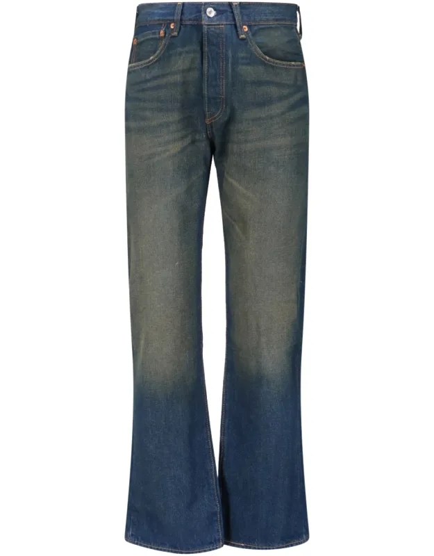 501 Jeans With Distressed Wash And Straight Leg