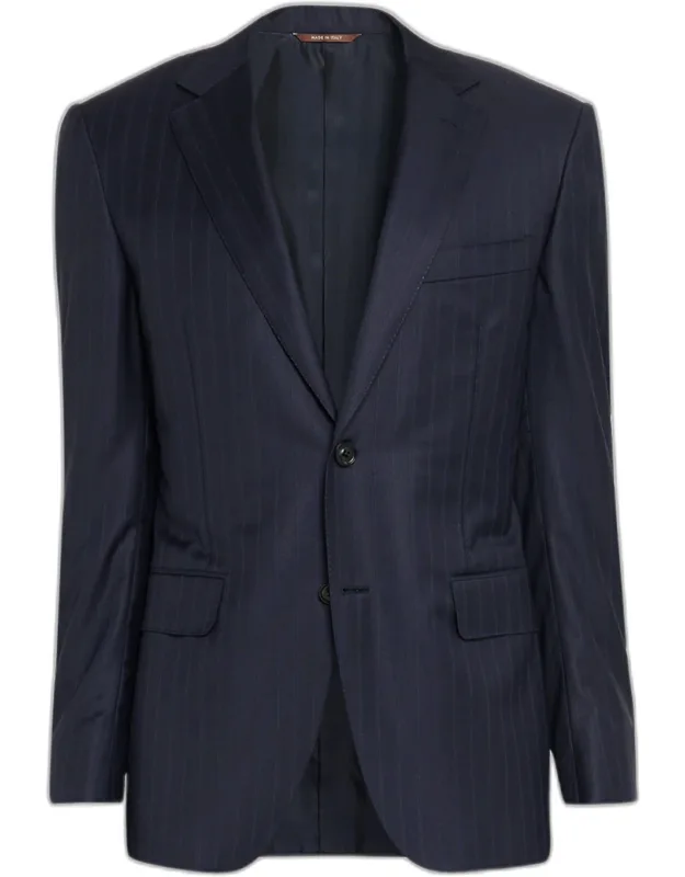 Tonal Stripe Wool Stretch Sport Coat