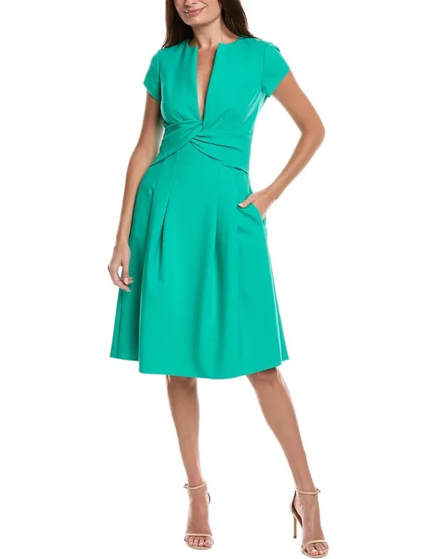 Twisted Front Midi Dress