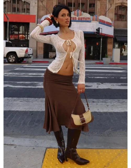 Lewish Low Rise Midi Skirt