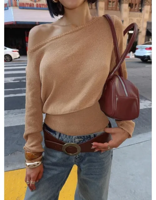 Off Shoulder Knit Sweater