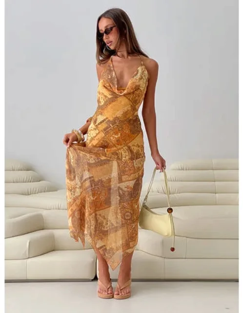 Lyanna Halter Cowl Neck Maxi Dress