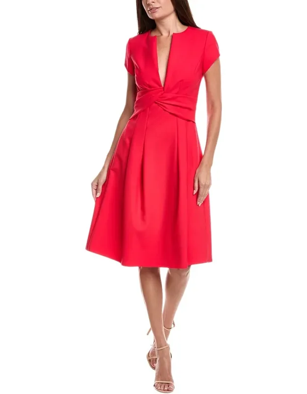 Twisted Front Midi Dress