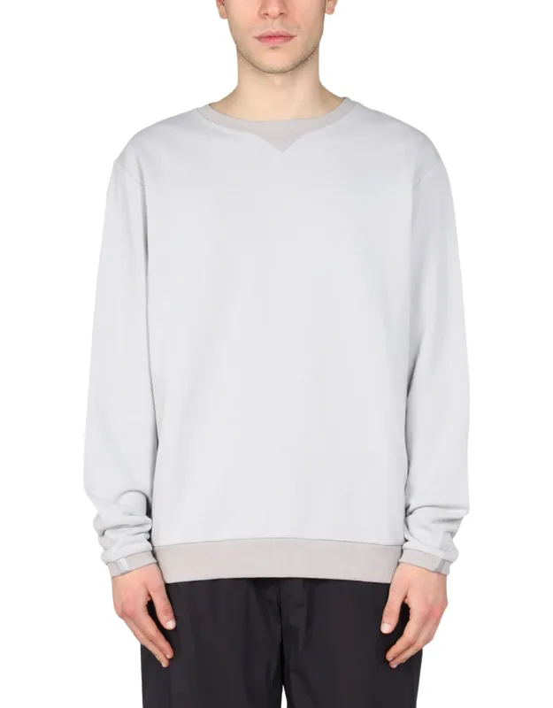 _monobi Crewneck Sweatshirt With Crowling Contrasting Band_