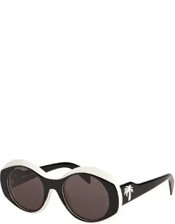 Sunglasses Round Full Rim With Grey Lens