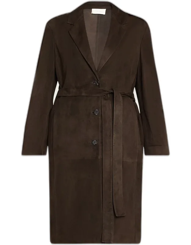 Babilonia Suede Belted Coat