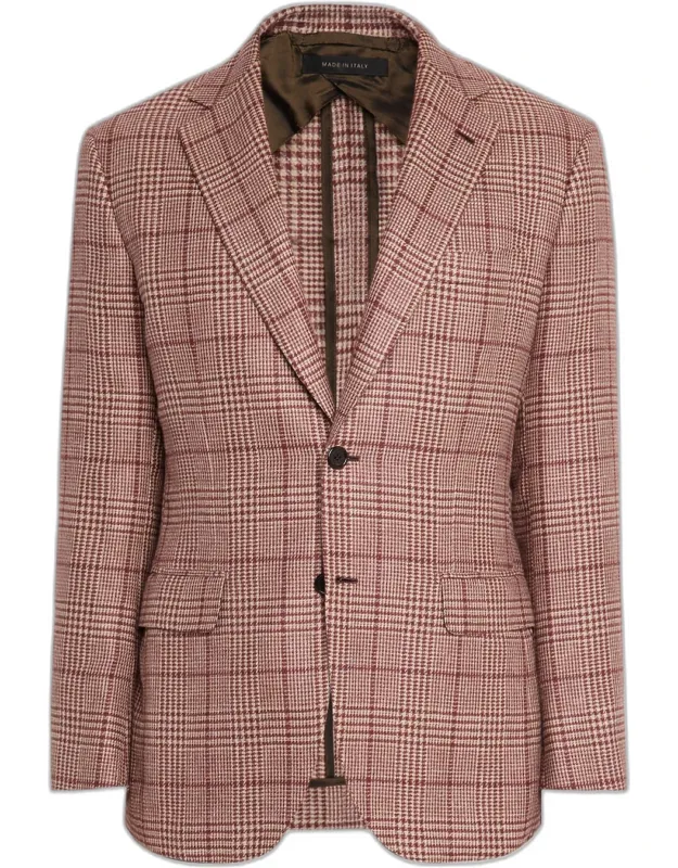 Cashmere Blend Plaid Sport Coat