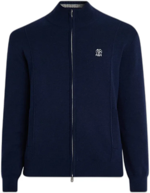 Cashmere Knit Full-zip Jacket