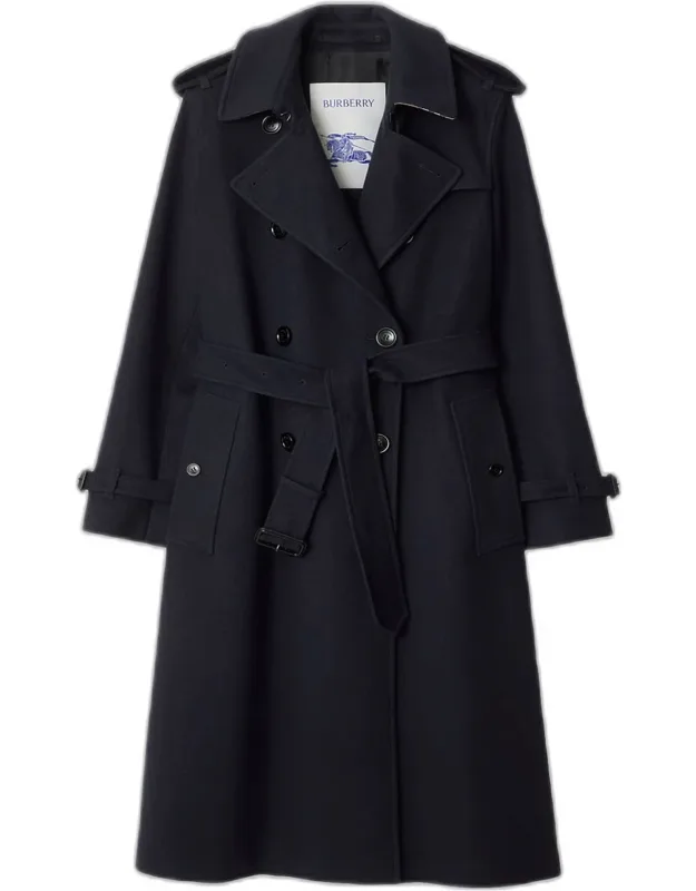 Belted Cashmere-wool Double-breasted Trench Coat