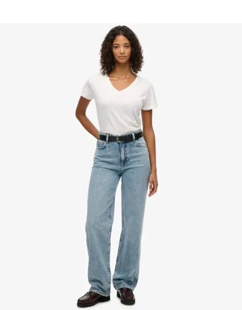 Organic Cotton High Rise Wide Leg Jeans