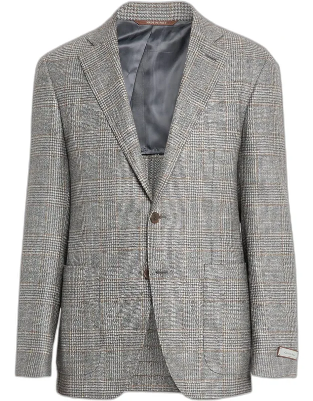 Glen Plaid Notch Lapel Sport Coat