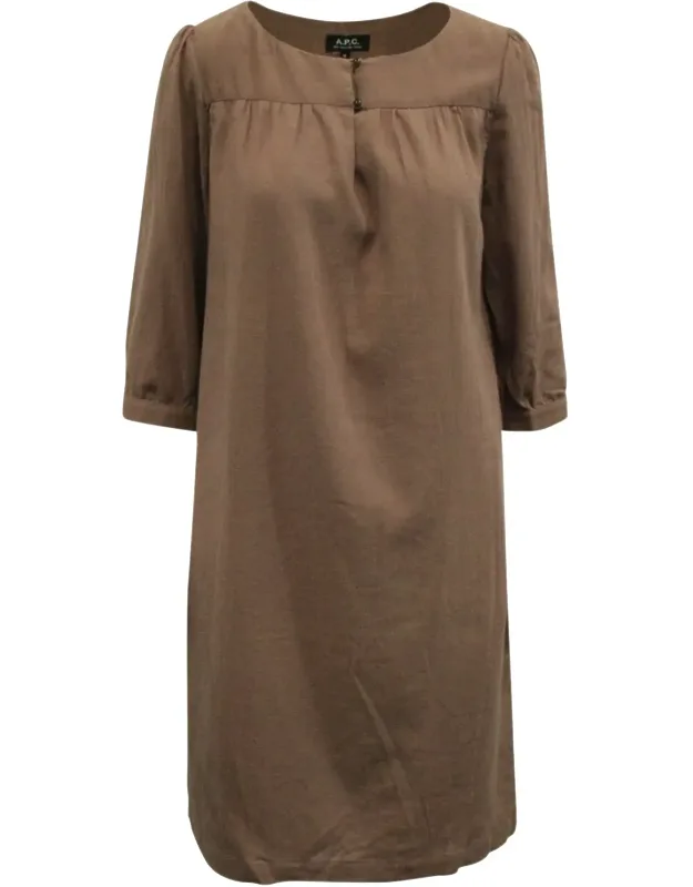 Belted 3/4 Sleeve Dress