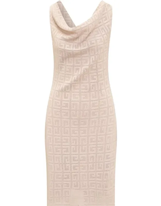 Draped Dress In Jacquard