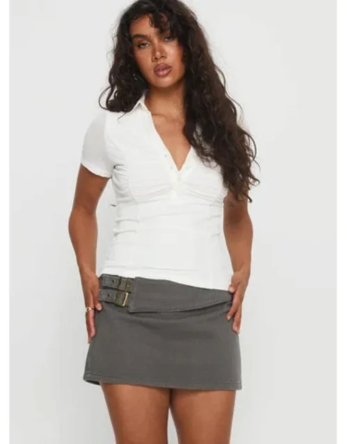 Winning Streak Cargo Denim Mini Skirt
