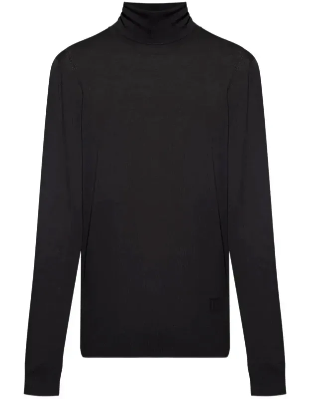 Sweater Turtleneck Embroidered Logo