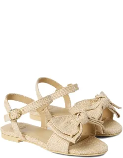 Straw Bow Sandals