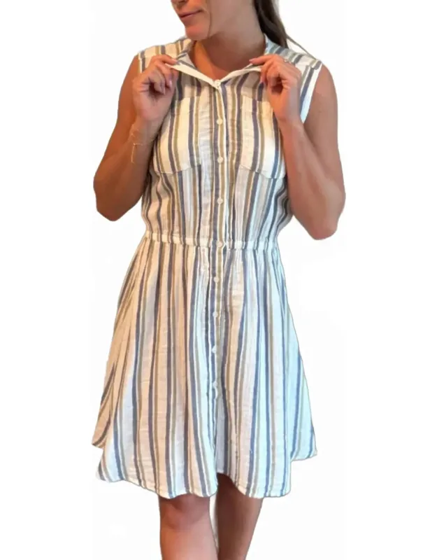 Sleeveless Button Front Dress