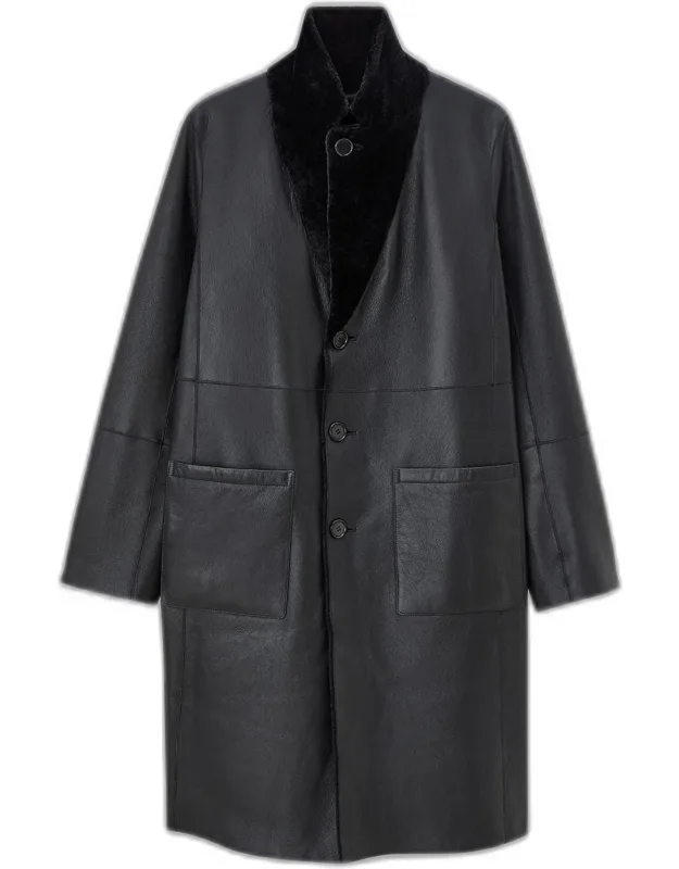 Brittany Reversible Soft Shearling Coat