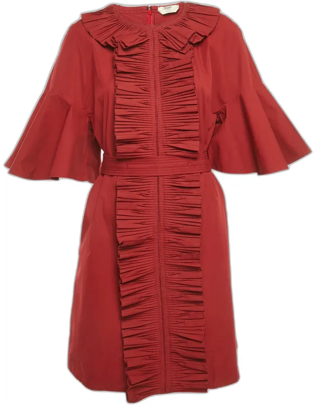 Cotton Frill Detail Mini Dress