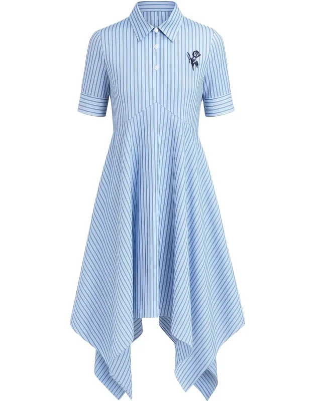 Polo Dress With Flared Hem