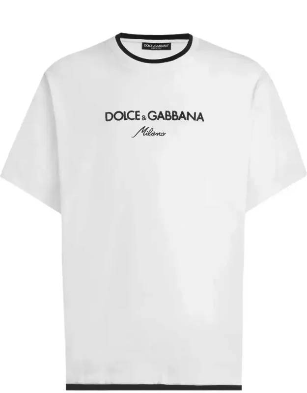 Logo-embroidered Layering Cotton T-shirt