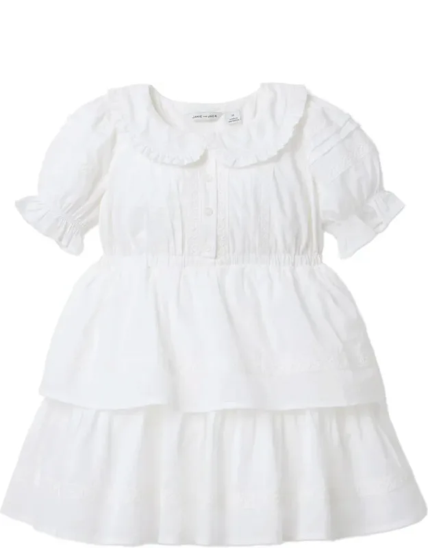 Pintuck Tiered Dress