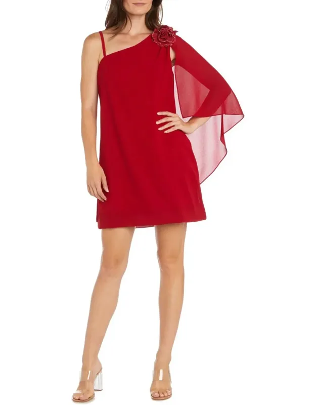 One Shoulder Short Evening Dress