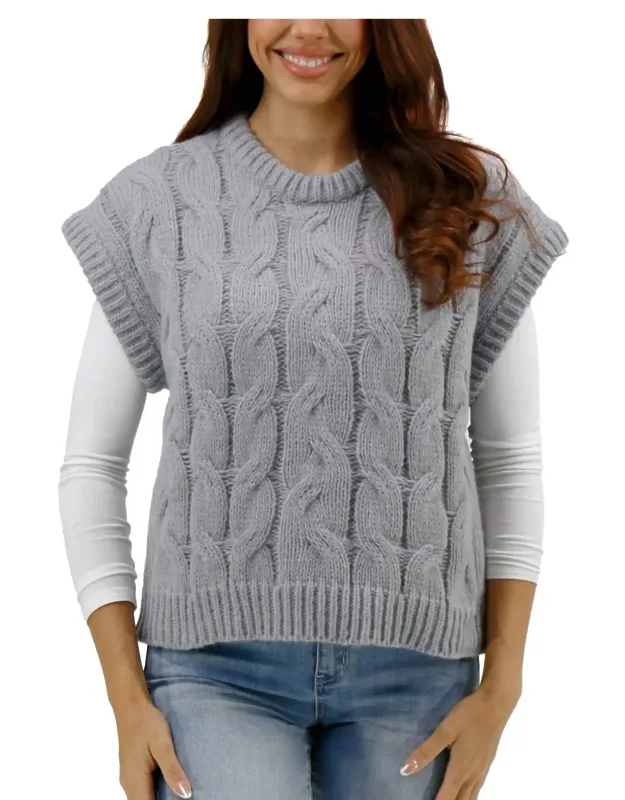 Cable Knit Sweater Vest