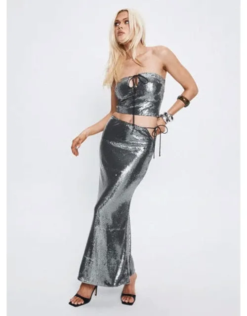 Cut Out Maxi Skirt