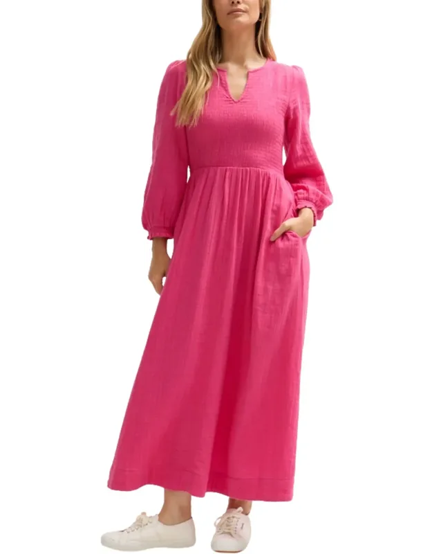 Paulina Shirred Bodice Maxi Dress