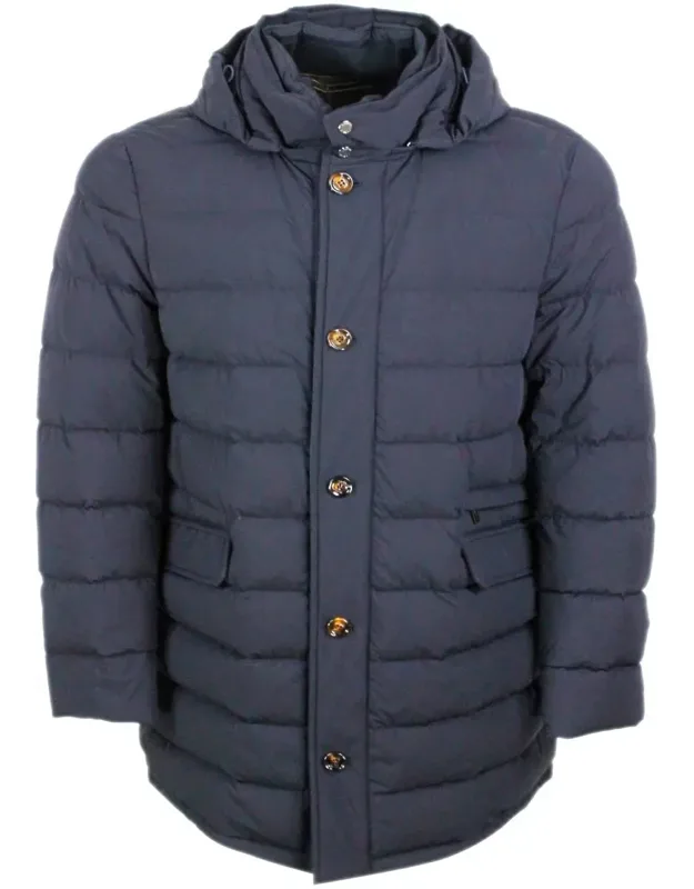 Coat Padded Goose Down Technical Fabric