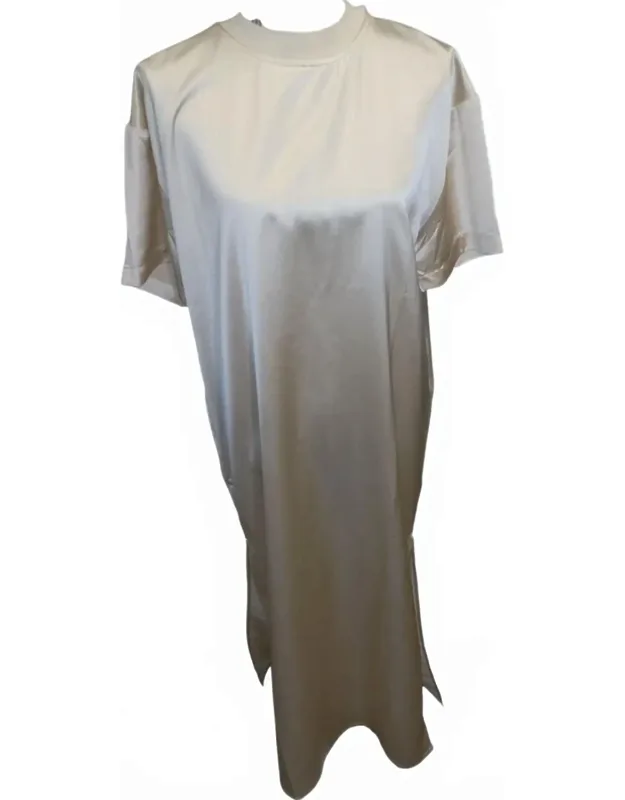 Long Satin Comfort Maxi Dress