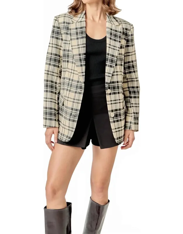 Plaid Blazer