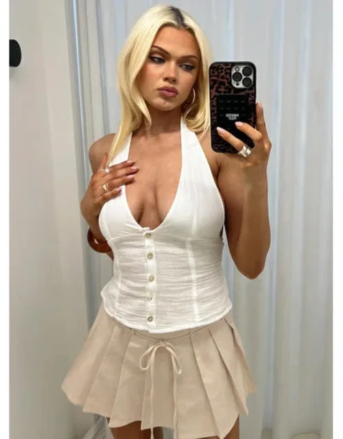 Aeliana Halter Button Up Top