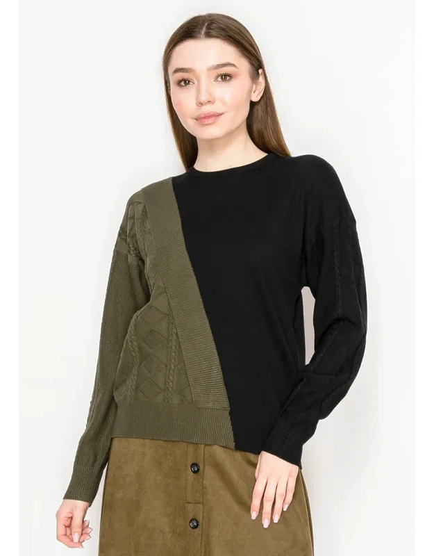 Colorblock Knit Sweater