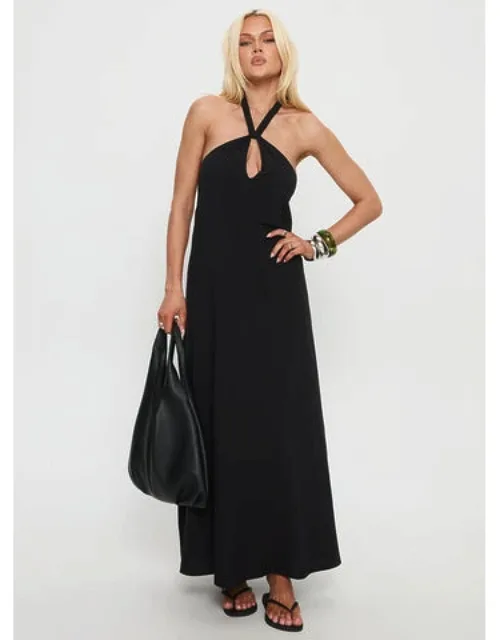 Keyhole Halter Maxi Dress