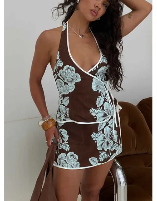 Anyah Halter Wrap Top