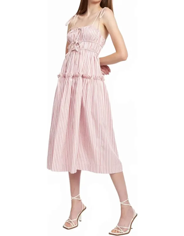 Striped Midi Dress