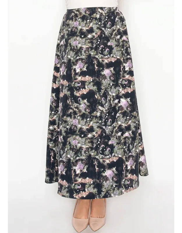 Abstract Pattern Maxi Skirt